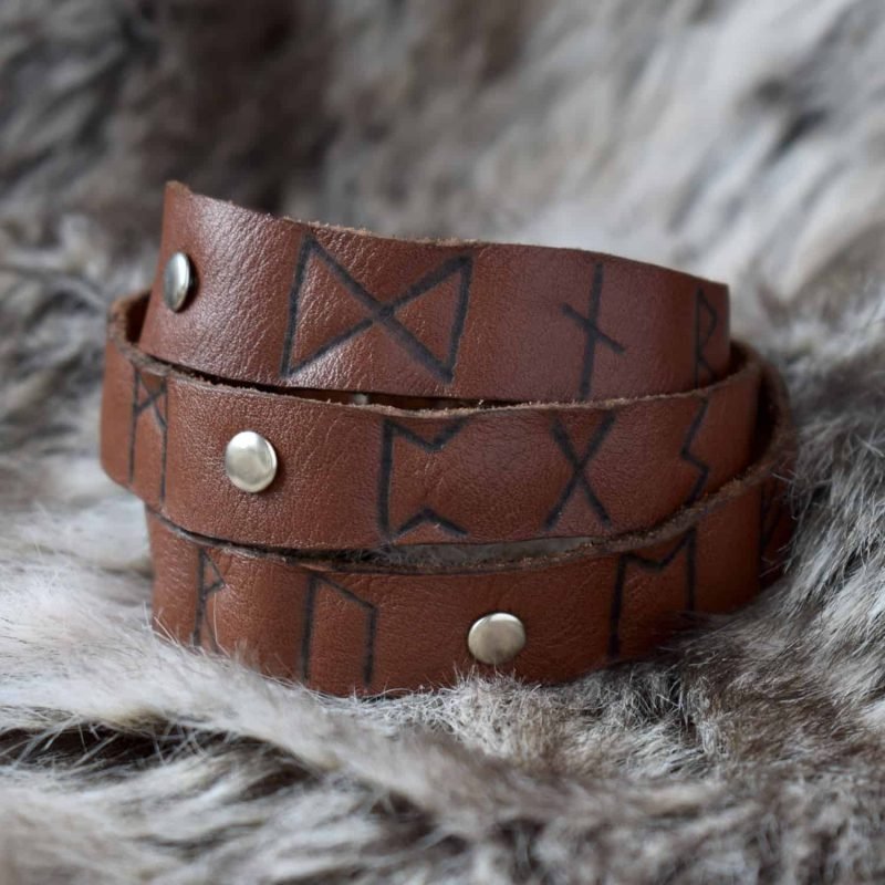 Wrap Bracelet with Elder Futhark | Time Nomads