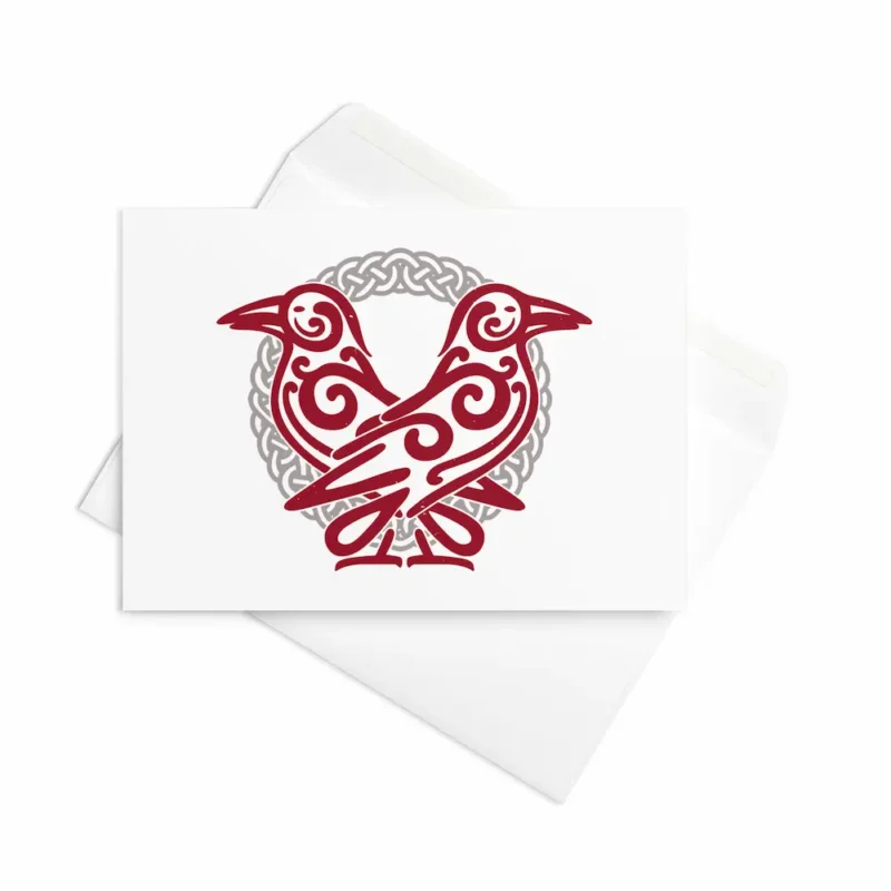 Huginn & Muninn pagan greeting card