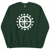 unisex-crew-neck-sweatshirt-forest-green-front-672b805cdc24b