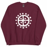 unisex-crew-neck-sweatshirt-maroon-front-672b805cd7c27