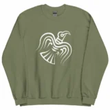 unisex-crew-neck-sweatshirt-military-green-front-672b8b15272f1